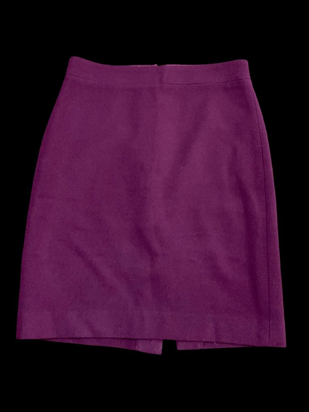 Burgundy Wool Pencil Skirt